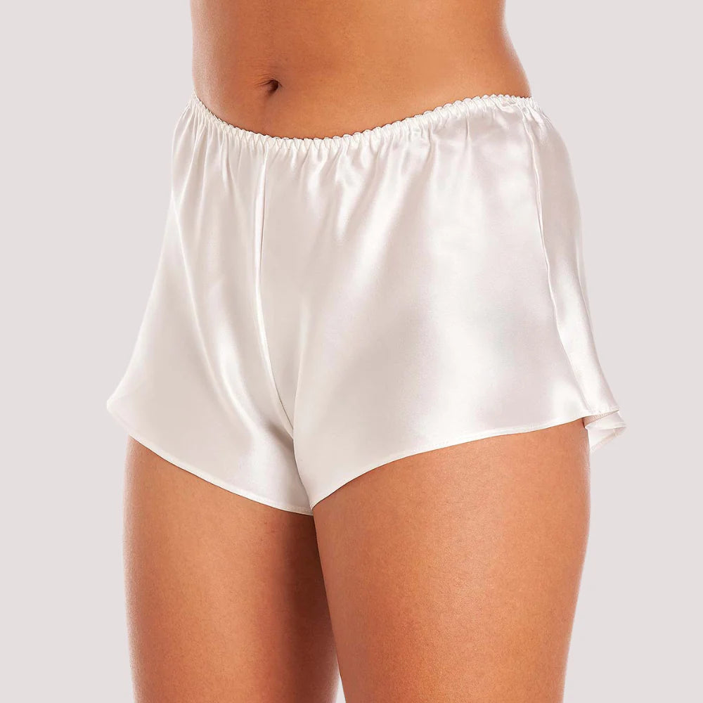 havde Elegance Knickers in White Silk Satin
